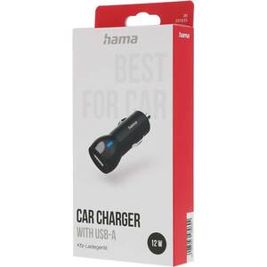 Incarcator auto HAMA 201635, 1x USB-A, 12W, negru Incarcator auto HAMA 201635, 1x USB-A, 12W, negru