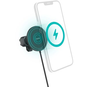 Incarcator wireless auto HAMA MagCharge Car FC15 201697, 15W, MagSafe, negru Incarcator wireless auto HAMA MagCharge Car FC15 201697, 15W, MagSafe, negru