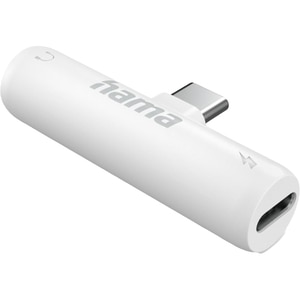 Adaptor audio HAMA 201723, Jack 3.5 mm - USB-C, alb Adaptor audio HAMA 201723, Jack 3.5 mm - USB-C, alb