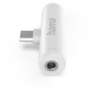Adaptor audio HAMA 201723, Jack 3.5 mm - USB-C, alb Adaptor audio HAMA 201723, Jack 3.5 mm - USB-C, alb
