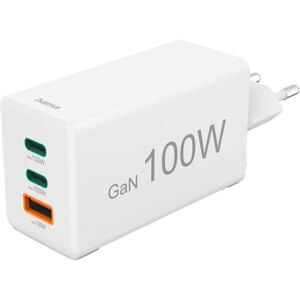 Incarcator retea HAMA 201997, 2x USB-C, 1x USB-A, Power Delivery (PD), Quick Charge 3.0, GaN, 100W, alb Incarcator retea HAMA 201997, 2x USB-C, 1x USB-A, Power Delivery (PD), Quick Charge 3.0, GaN, 100W, alb