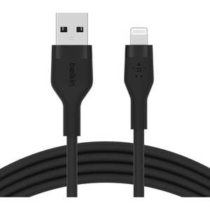 Cablu date BELKIN CAA008bt3MBK, USB-A - Lightning, 3m, negru Cablu date BELKIN CAA008bt3MBK, USB-A - Lightning, 3m, negru