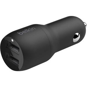 Incarcator auto BELKIN CCE001bt1MBK, 2xUSB-A 24W, Cablu USB-C, negru Incarcator auto BELKIN CCE001bt1MBK, 2xUSB-A 24W, Cablu USB-C, negru