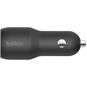 Incarcator auto BELKIN CCE001bt1MBK, 2xUSB-A 24W, Cablu USB-C, negru Incarcator auto BELKIN CCE001bt1MBK, 2xUSB-A 24W, Cablu USB-C, negru