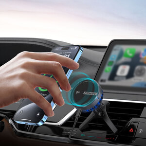 Suport auto cu incarcare wireless PROMATE MagChill-Qi2, parbriz/ventilatie, MagSafe 15W, negru Suport auto cu incarcare wireless PROMATE MagChill-Qi2, parbriz/ventilatie, MagSafe 15W, negru