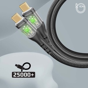 Cablu date PROMATE TransLine-CC, USB-C - USB-C, 60W, 1.2m, negru Cablu date PROMATE TransLine-CC, USB-C - USB-C, 60W, 1.2m, negru