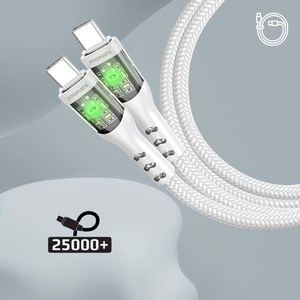 Cablu date PROMATE TransLine-CC, USB-C - USB-C, 60W, 1.2m, alb Cablu date PROMATE TransLine-CC, USB-C - USB-C, 60W, 1.2m, alb