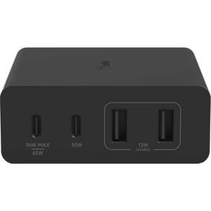 Incarcator retea BELKIN WCH010vfBK, 2xUSB-C 65W, 2xUSB-A 12W, Power Delivery (PD) 108W, GaN, negru Incarcator retea BELKIN WCH010vfBK, 2xUSB-C 65W, 2xUSB-A 12W, Power Delivery (PD) 108W, GaN, negru