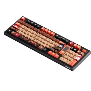 Tastatura Gaming Wireless mecanica AKKO Wasteland Survival 5098B, Bluetooth, USB, Layout US, negru-maro Tastatura Gaming Wireless mecanica AKKO Wasteland Survival 5098B, Bluetooth, USB, Layout US, negru-maro