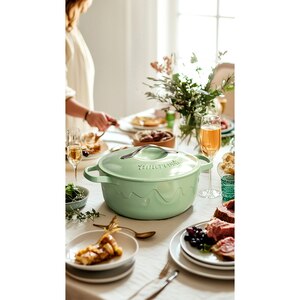 Cratita cu capac AMERCOOK Alfetta AC.0522GN, 2.8l, 22 cm, fonta, verde Cratita cu capac AMERCOOK Alfetta AC.0522GN, 2.8l, 22 cm, fonta, verde