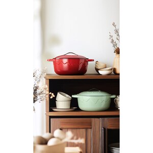 Cratita cu capac AMERCOOK Alfetta AC.0522GN, 2.8l, 22 cm, fonta, verde Cratita cu capac AMERCOOK Alfetta AC.0522GN, 2.8l, 22 cm, fonta, verde