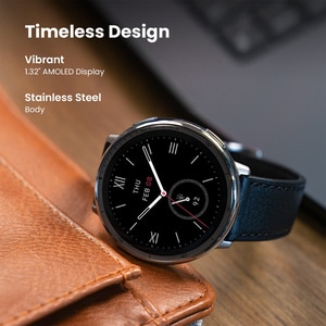 Smartwatch AMAZFIT Active 2, GPS, Android/iOS, Black Leather Smartwatch AMAZFIT Active 2, GPS, Android/iOS, Black Leather