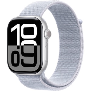 APPLE Watch 10, GPS, 42mm, Silver Aluminium Case, Blue Cloud Sport Loop APPLE Watch 10, GPS, 42mm, Silver Aluminium Case, Blue Cloud Sport Loop