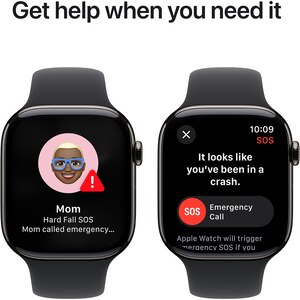 APPLE Watch 10, GPS + Cellular, 42mm, Slate Titan Case, Black Sport Band - M/L APPLE Watch 10, GPS + Cellular, 42mm, Slate Titan Case, Black Sport Band - M/L