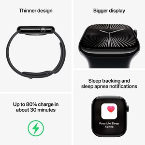 APPLE Watch 10, GPS, 46mm Silver Aluminium Case, Denim Sport Band - M/L APPLE Watch 10, GPS, 46mm Silver Aluminium Case, Denim Sport Band - M/L