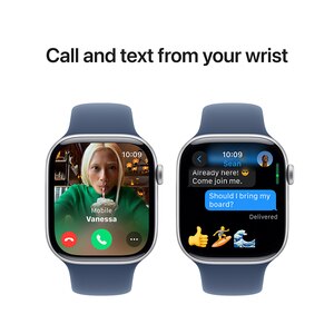 APPLE Watch 10, GPS, 46mm Silver Aluminium Case, Denim Sport Band - M/L APPLE Watch 10, GPS, 46mm Silver Aluminium Case, Denim Sport Band - M/L