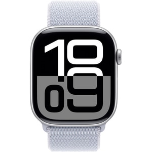 APPLE Watch 10, GPS, 46mm, Silver Aluminium Case, Blue Cloud Sport Loop APPLE Watch 10, GPS, 46mm, Silver Aluminium Case, Blue Cloud Sport Loop