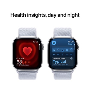 APPLE Watch 10, GPS, 46mm, Silver Aluminium Case, Blue Cloud Sport Loop APPLE Watch 10, GPS, 46mm, Silver Aluminium Case, Blue Cloud Sport Loop
