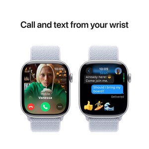 APPLE Watch 10, GPS, 46mm, Silver Aluminium Case, Blue Cloud Sport Loop APPLE Watch 10, GPS, 46mm, Silver Aluminium Case, Blue Cloud Sport Loop