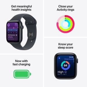 Apple Watch SE 3, GPS + Cellular, 44 mm, Midnight Aluminium Case, Midnight Sport Band - M/L Apple Watch SE 3, GPS + Cellular, 44 mm, Midnight Aluminium Case, Midnight Sport Band - M/L