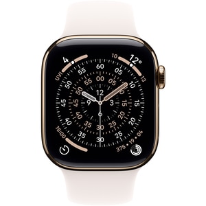 Apple Watch 11, GPS + Cellular, 46 mm, Gold Titanium Case, Light Blush Sport Band - S/M Apple Watch 11, GPS + Cellular, 46 mm, Gold Titanium Case, Light Blush Sport Band - S/M