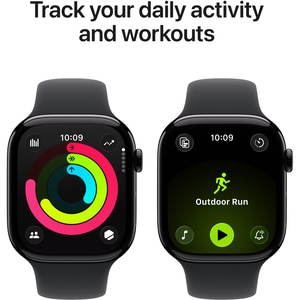 Apple Watch 11, GPS + Cellular, 42 mm, Jet Black Aluminium Case, Black Sport Band - S/M Apple Watch 11, GPS + Cellular, 42 mm, Jet Black Aluminium Case, Black Sport Band - S/M