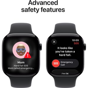 Apple Watch 11, GPS + Cellular, 46 mm, Jet Black Aluminium Case, Black Sport Band - M/L Apple Watch 11, GPS + Cellular, 46 mm, Jet Black Aluminium Case, Black Sport Band - M/L