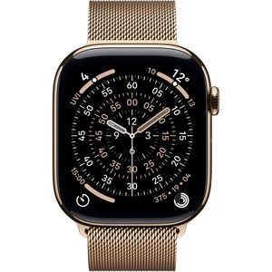 Apple Watch 11, GPS + Cellular, 46 mm, Gold Titanium Case, Gold Milanese Loop - S/M Apple Watch 11, GPS + Cellular, 46 mm, Gold Titanium Case, Gold Milanese Loop - S/M