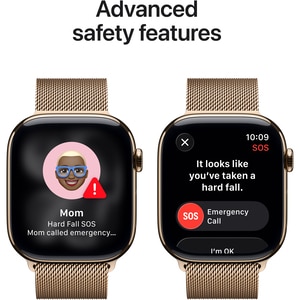 Apple Watch 11, GPS + Cellular, 46 mm, Gold Titanium Case, Gold Milanese Loop - M/L Apple Watch 11, GPS + Cellular, 46 mm, Gold Titanium Case, Gold Milanese Loop - M/L