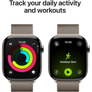 Apple Watch 11, GPS + Cellular, 46 mm, Natural Titanium Case, Natural Milanese Loop - S/M Apple Watch 11, GPS + Cellular, 46 mm, Natural Titanium Case, Natural Milanese Loop - S/M