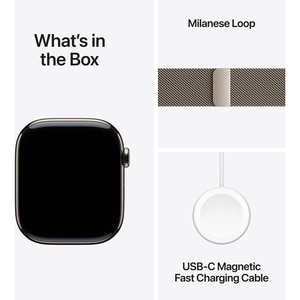 Apple Watch 11, GPS + Cellular, 46 mm, Natural Titanium Case, Natural Milanese Loop - M/L Apple Watch 11, GPS + Cellular, 46 mm, Natural Titanium Case, Natural Milanese Loop - M/L