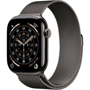 Apple Watch 11, GPS + Cellular, 46 mm, Slate Titanium Case, Slate Milanese Loop - S/M Apple Watch 11, GPS + Cellular, 46 mm, Slate Titanium Case, Slate Milanese Loop - S/M