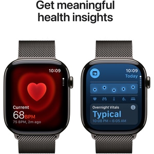 Apple Watch 11, GPS + Cellular, 46 mm, Slate Titanium Case, Slate Milanese Loop - M/L Apple Watch 11, GPS + Cellular, 46 mm, Slate Titanium Case, Slate Milanese Loop - M/L