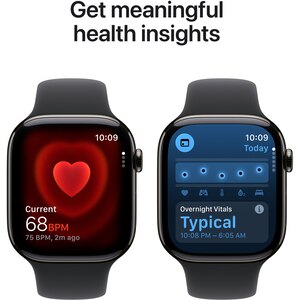 Apple Watch 11, GPS + Cellular, 46 mm, Slate Titanium Case, Black Sport Band - M/L Apple Watch 11, GPS + Cellular, 46 mm, Slate Titanium Case, Black Sport Band - M/L