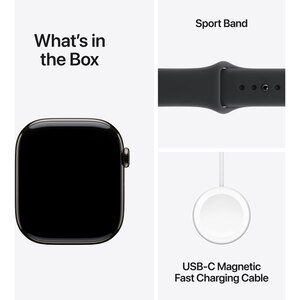 Apple Watch 11, GPS + Cellular, 42 mm, Slate Titanium Case, Black Sport Band - M/L Apple Watch 11, GPS + Cellular, 42 mm, Slate Titanium Case, Black Sport Band - M/L