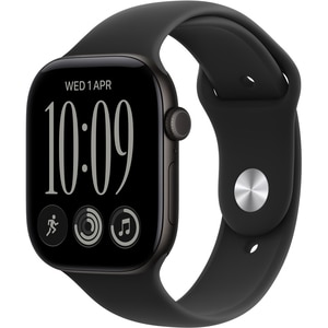 Apple Watch Series 12, GPS + Cellular, 42mm, Black Aluminium Case, Black Sport Band - M/L Apple Watch Series 12, GPS + Cellular, 42mm, Black Aluminium Case, Black Sport Band - M/L