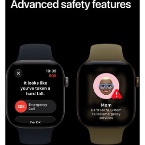 Apple Watch Series 12, GPS + Cellular, 46mm, Natural Titanium Case, Navy Blue Sport Band - S/M Apple Watch Series 12, GPS + Cellular, 46mm, Natural Titanium Case, Navy Blue Sport Band - S/M
