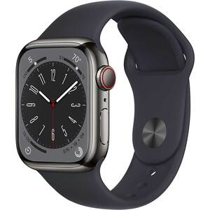 APPLE Watch Series 8, GPS + Cellular, 41mm Graphite Stainless Steel Case, Midnight Sport Band APPLE Watch Series 8, GPS + Cellular, 41mm Graphite Stainless Steel Case, Midnight Sport Band