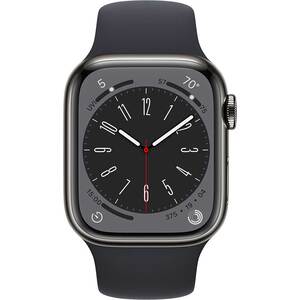 APPLE Watch Series 8, GPS + Cellular, 41mm Graphite Stainless Steel Case, Midnight Sport Band APPLE Watch Series 8, GPS + Cellular, 41mm Graphite Stainless Steel Case, Midnight Sport Band