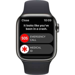 APPLE Watch Series 8, GPS + Cellular, 41mm Graphite Stainless Steel Case, Midnight Sport Band APPLE Watch Series 8, GPS + Cellular, 41mm Graphite Stainless Steel Case, Midnight Sport Band