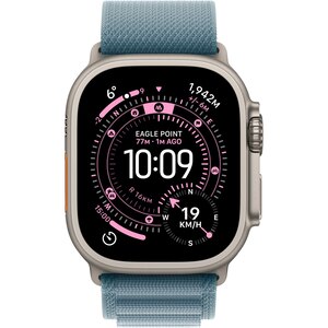 Apple Watch Ultra 3, GPS + Cellular, 49mm, Natural Titanium Case, Light Blue Alpine Loop - Small Apple Watch Ultra 3, GPS + Cellular, 49mm, Natural Titanium Case, Light Blue Alpine Loop - Small