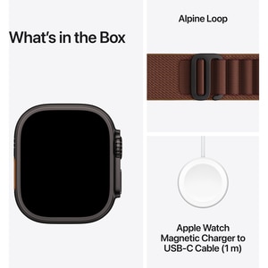 Apple Watch Ultra 4, GPS + Cellular, 49mm, Black Titanium Case, Burgundy Alpine Loop - S Apple Watch Ultra 4, GPS + Cellular, 49mm, Black Titanium Case, Burgundy Alpine Loop - S