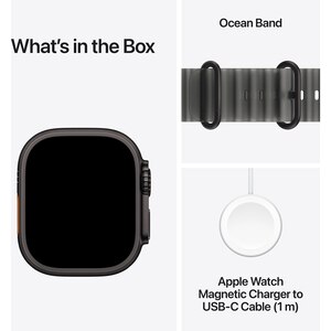 Apple Watch Ultra 4, GPS + Cellular, 49mm, Black Titanium Case, Translucent Black Ocean Band Apple Watch Ultra 4, GPS + Cellular, 49mm, Black Titanium Case, Translucent Black Ocean Band