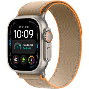 Apple Watch Ultra 4, GPS + Cellular, 49mm, Natural Titanium Case, Sand Trail Loop - S/M Apple Watch Ultra 4, GPS + Cellular, 49mm, Natural Titanium Case, Sand Trail Loop - S/M