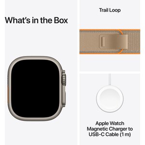 Apple Watch Ultra 4, GPS + Cellular, 49mm, Natural Titanium Case, Sand Trail Loop - S/M Apple Watch Ultra 4, GPS + Cellular, 49mm, Natural Titanium Case, Sand Trail Loop - S/M