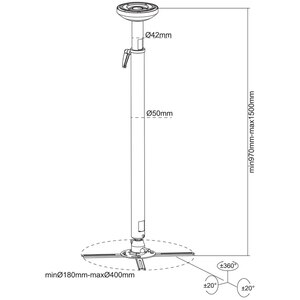 Suport tavan pentru videoproiector MULTIBRACKETS MB-5235 Suport tavan pentru videoproiector MULTIBRACKETS MB-5235