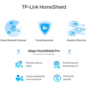 Router Wireless Gigabit TP-LINK Archer AX55 Pro, AX3000, Wi-Fi 6, Dual-Band 574+2402 Mbps, negru Router Wireless Gigabit TP-LINK Archer AX55 Pro, AX3000, Wi-Fi 6, Dual-Band 574+2402 Mbps, negru