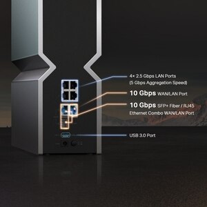 Router Wireless Gigabit TP-LINK Archer BE800 BE19000, Wi-Fi 7, Tri-Band 1376 + 5760 + 11520 Mbps, negru Router Wireless Gigabit TP-LINK Archer BE800 BE19000, Wi-Fi 7, Tri-Band 1376 + 5760 + 11520 Mbps, negru
