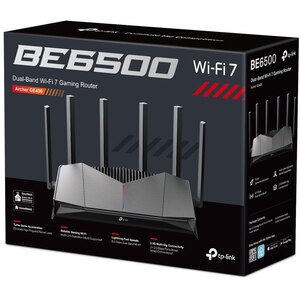 Router Wireless Gigabit TP-LINK Archer GE400 BE6500, Wi-Fi 7, Dual-Band 688 + 5765 Mbps, negru Router Wireless Gigabit TP-LINK Archer GE400 BE6500, Wi-Fi 7, Dual-Band 688 + 5765 Mbps, negru