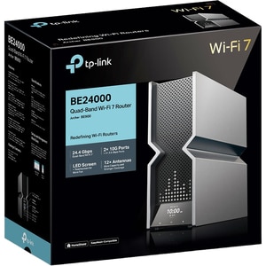 Router Wireless Gigabit TP-LINK Archer BE900 BE24000, Wi-Fi 7, Tri-Band 1376 + 5760 + 11520 Mbps, argintiu Router Wireless Gigabit TP-LINK Archer BE900 BE24000, Wi-Fi 7, Tri-Band 1376 + 5760 + 11520 Mbps, argintiu